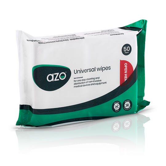 Azo Universal Alcohol Free Cleaning & Disinfectant Wipes Packet (50 wipes)